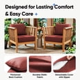 thumbnail image 2 of Joyofarm 24" x 22" x 6" Outdoor Chair Cushions for Patio Furniture, Deep Seat and High Back for Patio Rocking Dining Chair and Couch, Red (Set of 2), 2 of 8