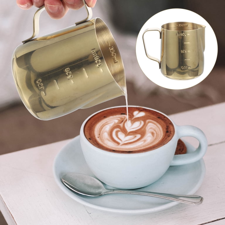 Milk Frother 12oz Milk Frothing Pitcher With Latte Art Pen