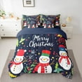 thumbnail image 2 of Castle Fairy Child Merry Christmas 7pcs Bedding Comforter Set,Cartoon Snowman Queen Bedding Sets Super Cozy,Polka Dots Queen Sheet Sets,Breathable Home Decor, 2 of 8