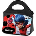 thumbnail image 2 of Personalized Miraculous Ladybug and Tikki Lunch Tote, Black, 2 of 2
