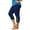 Blue, variant on TEAJOPSUU Women's Capris Stretchy Leggings Athleisure Slim Fitted Workout Cropped Elastic High Waisted Yoga Pants Coffee