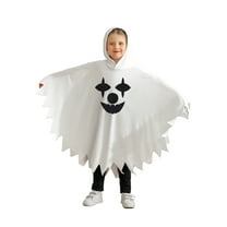 Toddler Baby Girls Boys Halloween Costume Cosplay Ghost Smile Cape Cloak Fancy Party Hoodie 1-6 Years