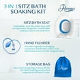 thumbnail image 2 of 3 in 1 Sitz Bath Kit Bundle of Expandable Basin Tub with Hand Flusher and Storage Bag for Epsom Salt Soaks, 2 of 8
