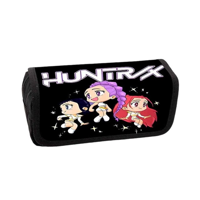 Kpop Demon Hunters Large Pencil Case with Zipper 7.9" Storage Pen Bag Organizer Stationery, Portable Makeup Bag Best Cute Xmas Collectible Birthday Gift