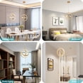 thumbnail image 3 of Deyidn Golden Modern LED Pendant Ceiling Lamps, 3 of 5