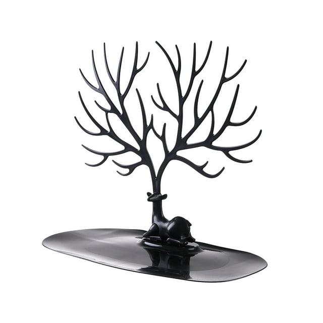 Fiudx Expositor de Joyas de Cuerno de Ciervo, Elegante Expositor de Astas, Organizador de Pendientes con Estilo, Elegante Soporte para Pulseras, Decoración Del Hogar, Ideal para Tocador o Dormitorio,