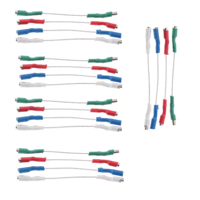 MERIGLARE 20-part Phonograph Connection Cable, Stereo Cassette Connection Clips,