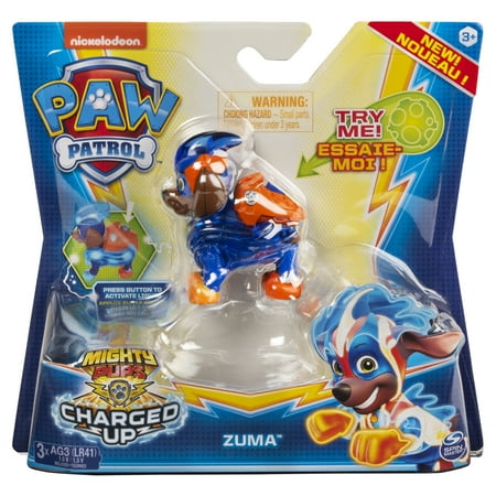 PAW Patrol, Mighty Pups Charged up Collectible Figure with Light up Uniform (Styles May Vary)