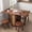 Walnut, variant on Conate Extendable Rattan Dining Table for 4-6 People, 4-in-1 Folding Wooden Dining Room Table with Storage Cabinet for Small Spaces, Home Office