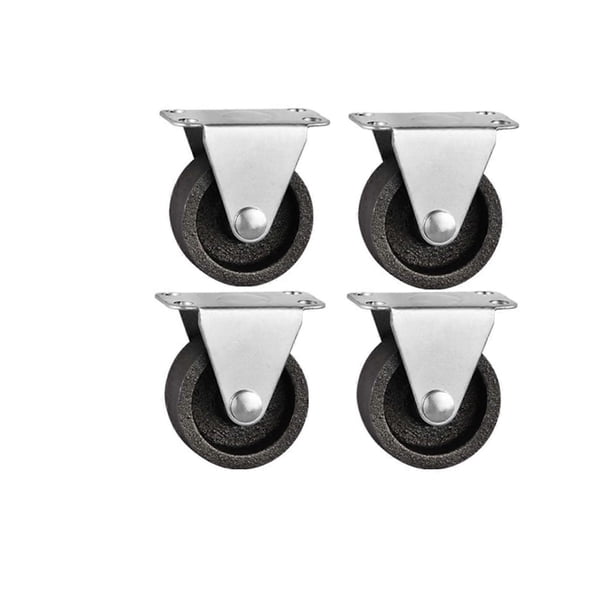 5cm Rims 4 Pcs Casters 1.5 Inch Cast Iron Wheels 40mm Diameter Metal Furniture ...