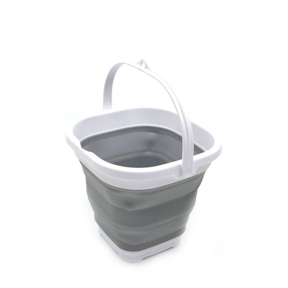 SAMMART Super Mini Sqare Collapsible Plastic Bucket - Foldable Square Tub - Portable Fishing Water Pail - Space Saving Outdoor Waterpot