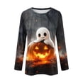 thumbnail image 6 of ZHYou Halloween Printed Tops for Women Casual Long Sleeves Crewneck Loose Fit Pullover Cute Shirts,Multicolor,Size S, 6 of 8