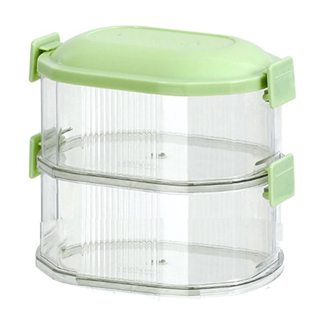 Seasoning Containers Kitchen Spice Storage Box Scallion Ginger Garlic Fresh-keeping Box Can Be Stacked With Food Sealing Box