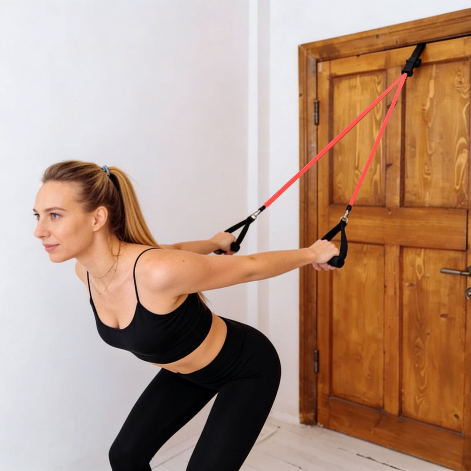 Uxcell Resistance Bands for Working Out, 5 Levels Pull Up Assistance Bands with Carry Bag & Door Anchor 5 Pcs & Multicolor