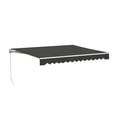 thumbnail image 3 of ALEKO Manual Retractable Home Patio 10 x 8 feet Awning Black Canopy Sunshade, 3 of 8