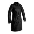 thumbnail image 2 of First Manufacturing WBL3071-XS-BLK Womens Olivia Fashion Trench Leather Jacket, Black - Extra Small, 2 of 8