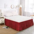thumbnail image 5 of ATJIA Elastic Wrap Around Bed Skirt Dust Ruffle Smooth Soft Bed Frame Cover 15-inch Drop Easy to Install, 5 of 6