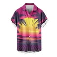thumbnail image 5 of ZCFZJW 3D Novelty Print Hawaiian Shirts for Men Trendy Summer Tropical Palm Tree Beach Vacation Collared Tees Shirt Lightweight Regular Fit Cotton T-Shirts Tops Multicolor#28 M, 5 of 6