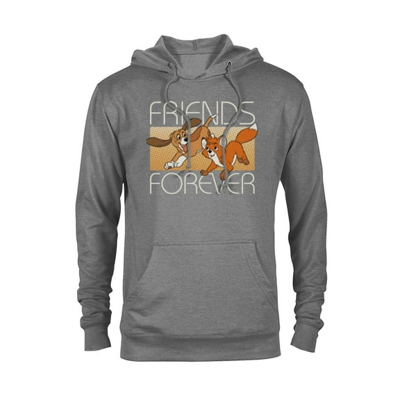 Disney The Fox and the Hound Friends Forever - Pullover Hoodie for Adults -Customized-Graphite Heather