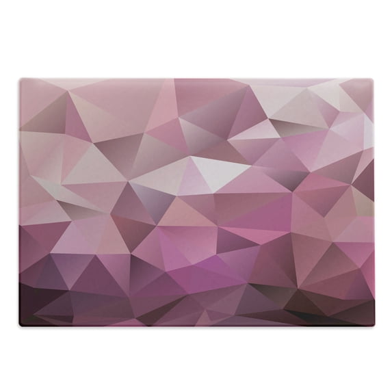 Abstract Cutting Board, Triangle Style Entertainment Geometric Shapes Monochromic Illustration, Decorative Tempered Glass Cutting and Serving Board, Large Size, Rose Dried Rose Pink, by Ambesonne