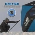 thumbnail image 3 of CLAM X-600 Portable 6 Person 11.5' Pop Up Ice Fishing Thermal Hub Shelter, 3 of 11