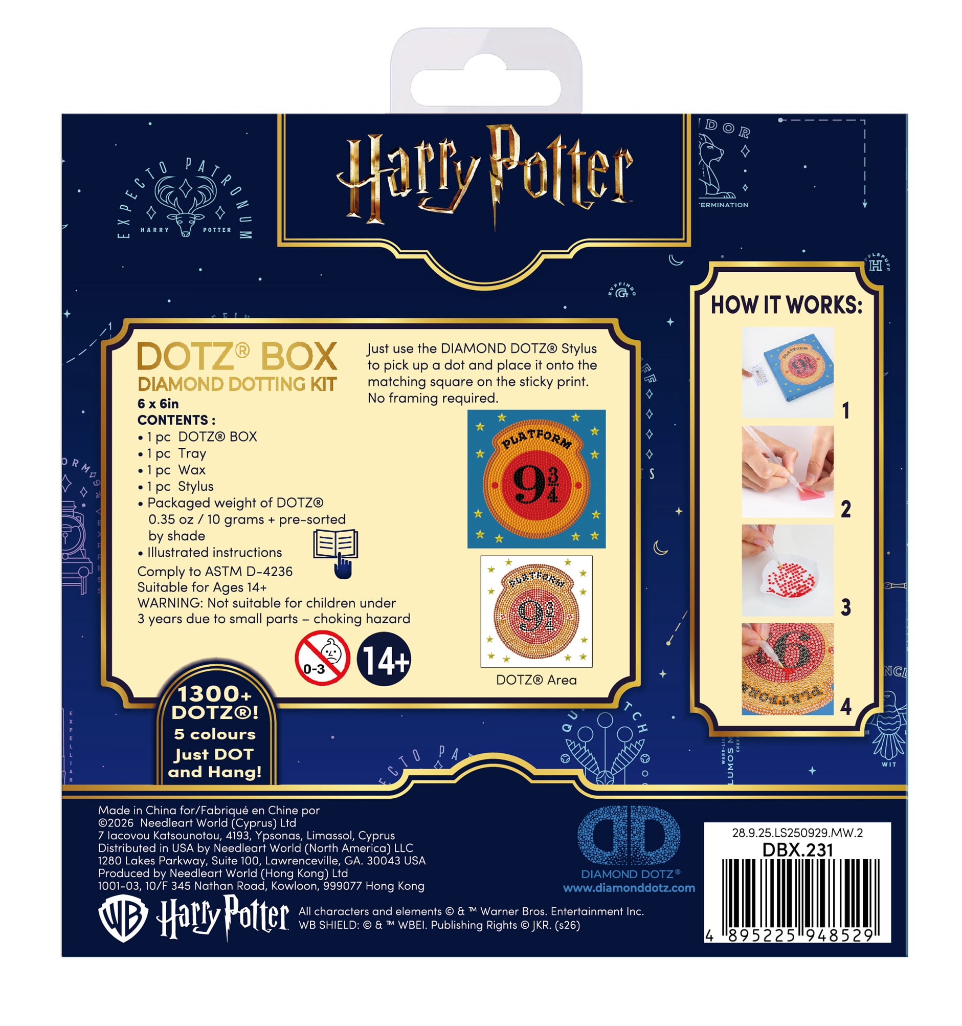 DIAMOND DOTZ® Harry Potter Platform 9 3/4 Special Edition DOTZ® Box Diamond Painting Kit