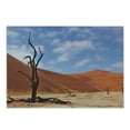thumbnail image 1 of Nature Cutting Board, Lonely Tree Skeletont Deadvlei NamibiSandy Desert Landscape Picture, Decorative Tempered Glass Cutting and Serving Board, Small Size, Brown Blue, by Ambesonne, 1 of 1