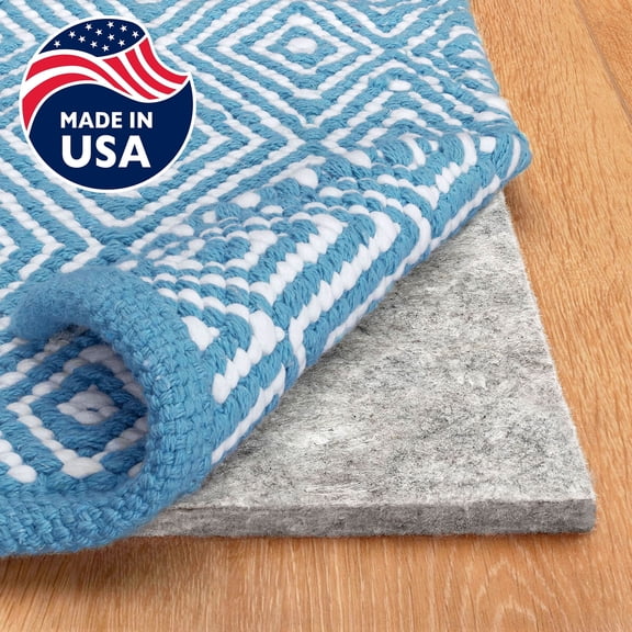 RUGPADUSA, 8'x10', 100% Felt Rug Pad (1/2" Thick), Safe for All Floors, Low-VOC, Made in the USA, 2-Year Warranty