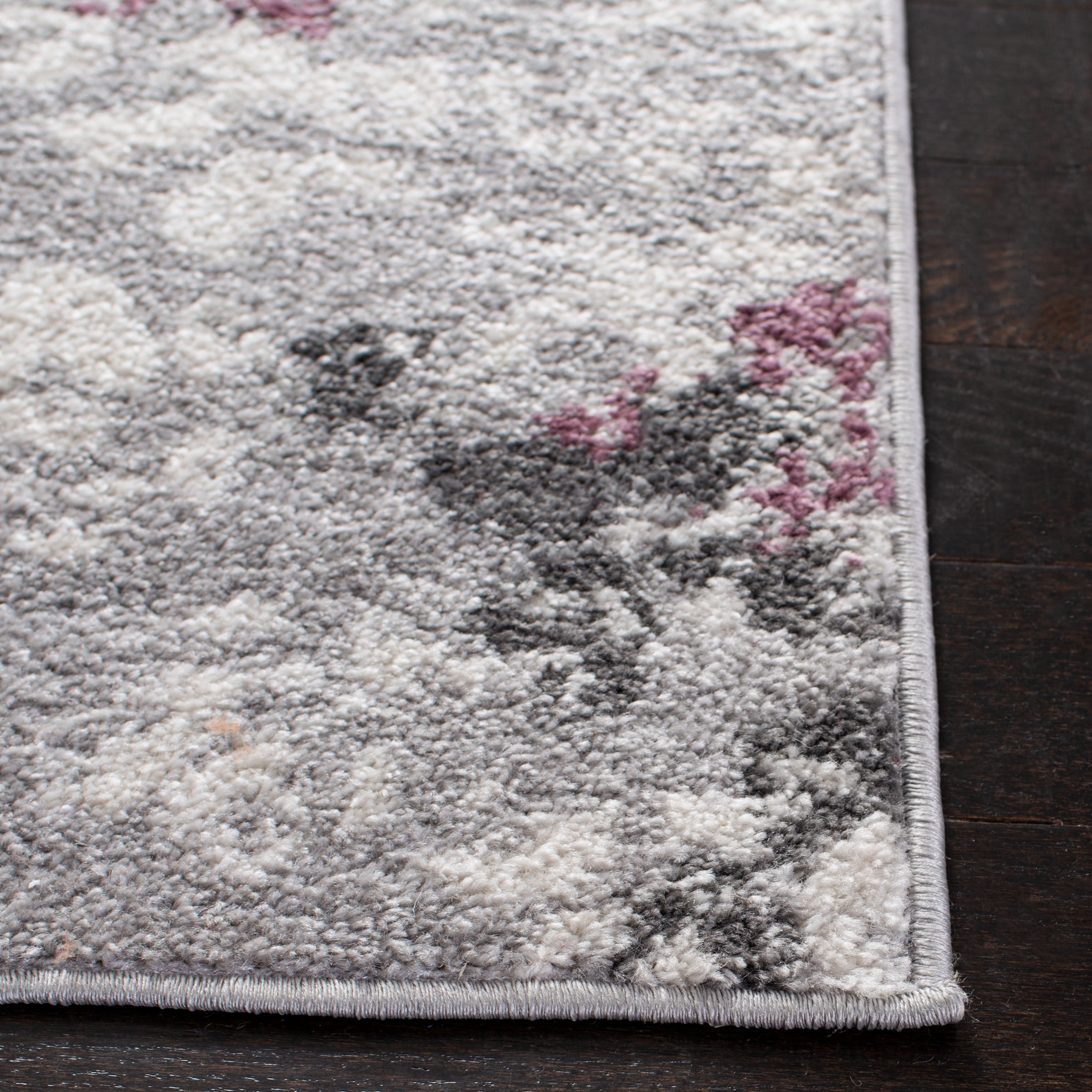 SAFAVIEH Adirondack Jermaine Floral Area Rug, Light Grey/Purple, 5'1" x 7'6"