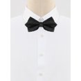 thumbnail image 2 of INSPIRE CHIC Men's Striped Pre-Tied Bow Ties Bowties Pointed Weeding Party Bow Black One Size, 2 of 5