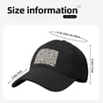 thumbnail image 2 of Baseball Cap Bent Eaves Design 6 Piece Cap Body Breathable Not Hot Plastic Cap Drag For Daily Travel Vacation Leopard Print Pattern White And Black_2 Black, 2 of 8