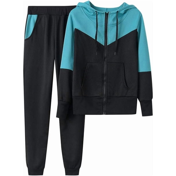 Conjuntos de 2 piezas para mujer, sudadera con capucha de color liso, sudadera y pantalón, chándal, traje deportivo, sudadera con capucha de color liso, pantalones deportivos, chándal.