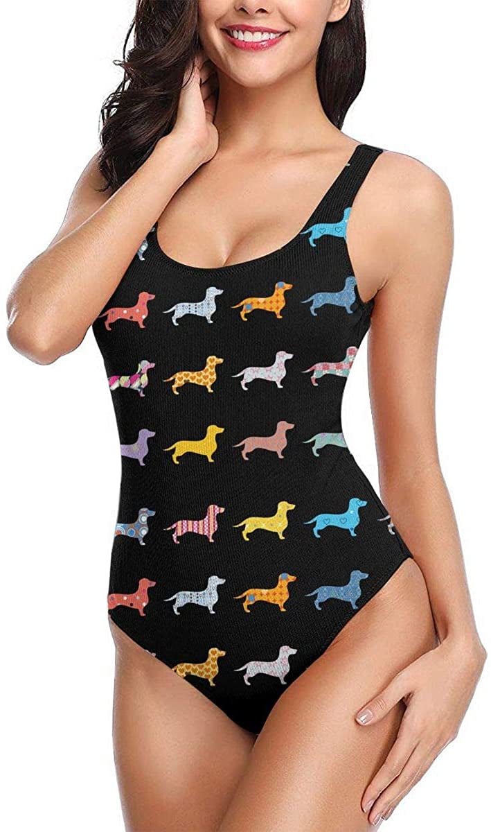 dog print bathing suit