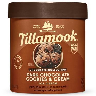 Tillamook Dark Chocolate Cookies & Cream Ice Cream, 48 oz