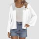 thumbnail image 2 of Camisas para mujer,Cárdigan de seda para mujer, blusa informal holgada, top de manga larga de color liso, tejido de poliéster, para uso doméstico, sopatenor, 2 of 9