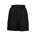 thumbnail image 5 of Simua Shorts for Women Cargo Shorts Knee Length with Pockets Elastic High Waist Shorts, 5 of 5