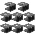 thumbnail image 2 of 8 Pcs Black Shelfs Shower Glass Clamp Glass Shelf Clamp Clip Glass Shelf Brackets Shelf Support Brackets, 2 of 4