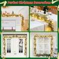 thumbnail image 6 of Lyacmy 5.9 FT Pre-lit Christmas Garland with 20 LED Lights, Artificial Olive Flocked Garland for Indoor Outdoor Xmas Decor, 6 of 9