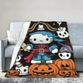 thumbnail image 3 of Halloween Hello Kitty Blanket Cute Pirate Design Soft Air-Conditioning Throw for Nap Bed Sofa & Living Room 50x60 H-13, 3 of 5