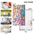 thumbnail image 6 of Yayeee 100% Cotton Hand Towels for Bathroom 16" x 28" Soft Absorbent Kitchen Towel, Light Colorful Circles, 6 of 7