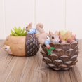 thumbnail image 2 of Squirrel Nut Garden Resin Flower Pot Desktop Gardening  Potted Green Plant Decoration Acorns, 2 of 6