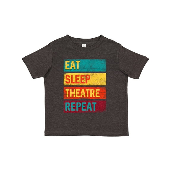 Inktastic Eat Sleep Theatre Repeat Drama Gift for Actor Boys or Girls Toddler T-Shirt