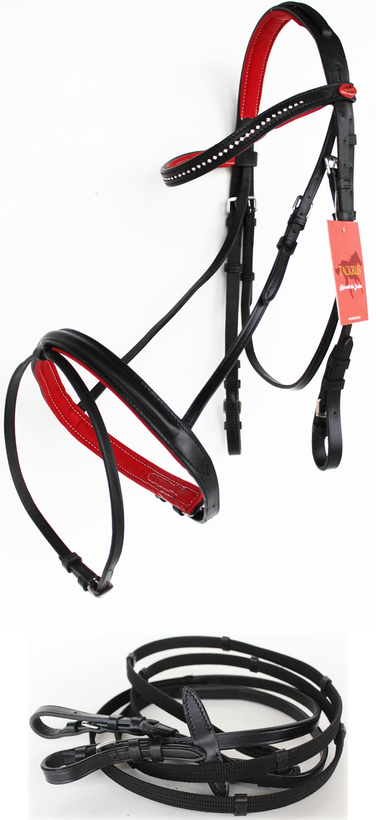 Horse English Padded Leather PONY Riding Jumping Adjustable Bridle 803460P