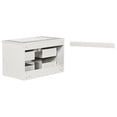 thumbnail image 6 of EUROCO 30'' Wall Mounted Floating Bathroom Vanity，Bathroom Storage Cabinet with 2 Drawers, Solid Wood，Modern Lavatory Floating Vanity with Counter Top Sink ,White, 6 of 8