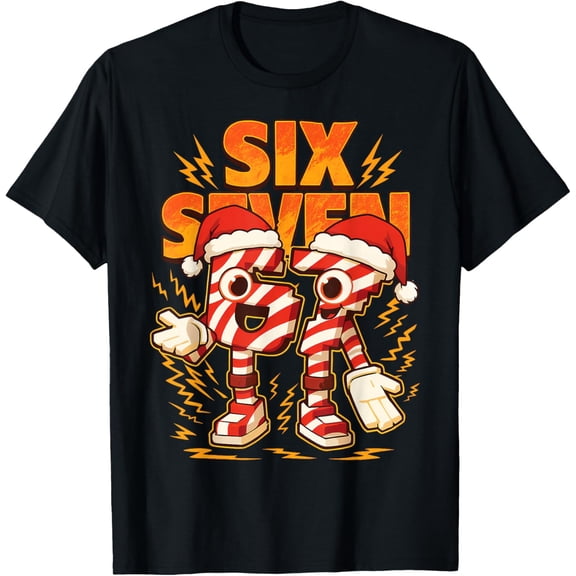 67 Six Seven Italian Brainrot Adult Gaming 67 Meme Christmas Adult T-shirt