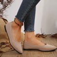 thumbnail image 4 of Bkhluea Women Knit Pointed Toe Flat Shoes Slip On Breathable Footwear For Office Work Daily Casual Outdoor Activities, 4 of 5