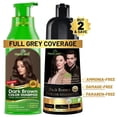 thumbnail image 2 of (2 pack) Herbishh Hair Color Shampoo for Gray Hair – 500ML + 200ML Combo – Dark Brown Hair Dye Shampoo – 3-in-1 Colors, Cleanses & Conditions – Long-Lasting Gray Coverage – Use at Home – Lasts 3–4 Weeks, 2 of 6