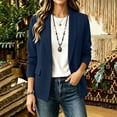 thumbnail image 2 of CHUMUD Women's Business Casual Blazer Lapel Collar Open Front Suit Jacket Slim Fit Office Workwear, XS-3XL, 2 of 6