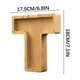 thumbnail image 5 of Lata de ahorro de madera con letras en inglés y cristal transparente., 5 of 6