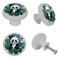 thumbnail image 4 of Panda Fluorescent Drawer Pulls with Screws, Round 4-Pack, Glow-in-the-Dark Knobs - Suitable for Cabinets, Wardrobes, Dressers, 4 of 6